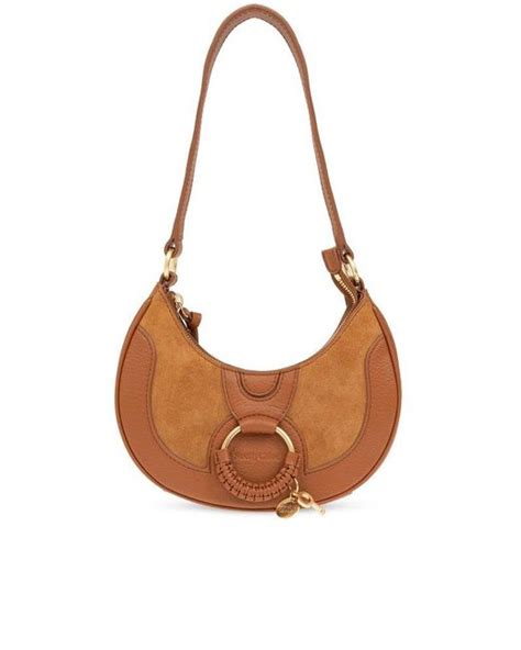 Brown Hana Half Moon Bag by See by Chloé on Sale 